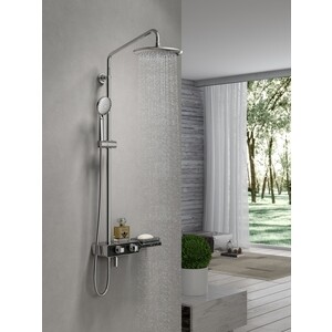 Душевая система Lemark Tropic с термостатом, хром/черный (LM7009C)