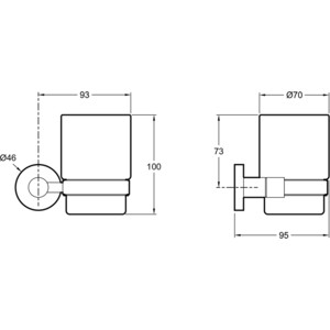 Стакан для ванной Jacob Delafon EO Classique (E77825-CP)