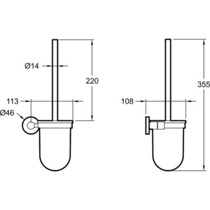 Ершик для унитаза Jacob Delafon EO Classique (E77830-CP)
