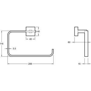 Полотенцедержатель Jacob Delafon EO Mecanique кольцо (E77833-CP)