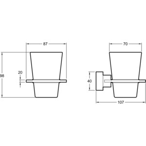 Стакан для ванной Jacob Delafon EO Mecanique (E77866-CP)
