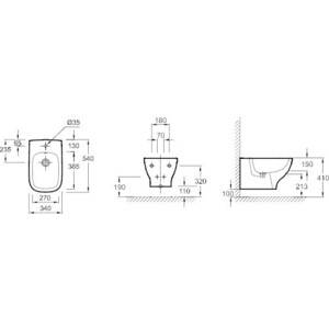 Биде подвесное Jacob Delafon Struktura (EMC0002-00)