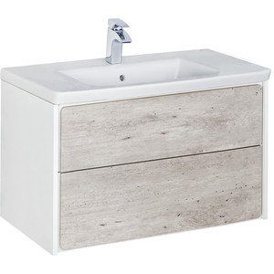 Тумба с раковиной Roca Ronda 80 бетон/белый (ZRU9303004, 327470000)