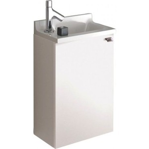 Тумба с раковиной Jacob Delafon Pop Laminar 40 белая блестящая (EB285-G1C, EB406-00)