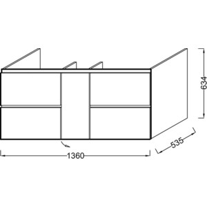 Мебель для ванной Jacob Delafon Soprano 140 квебекский дуб