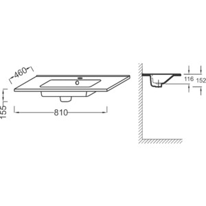 Раковина мебельная Jacob Delafon Ola 81x46 (EXTA112-00)