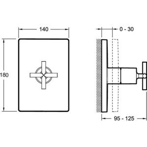 Переключатель потоков Jacob Delafon Modulo встраиваемый, на 3 выхода, хром (E75415-CP)