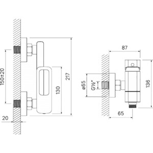 Смеситель для ванны IDDIS Slide хром (SLISB00i02WA)