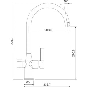 Смеситель для кухни IDDIS Pure под фильтр, хром (PURSBFJi05)