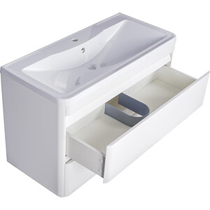 Тумба под раковину Style line Атлантика Люкс 100 подвесная, антискрейч (СС-00000693)