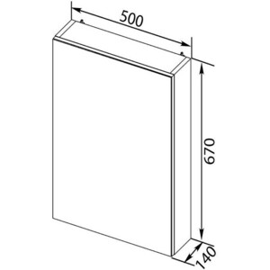 Зеркальный шкаф Aquanet Порто 50 белый (195726)