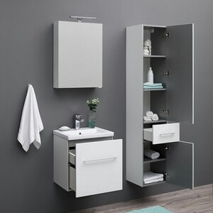 Зеркальный шкаф Aquanet Порто 50 белый (195726)