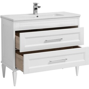 Тумба под раковину Aquanet Бостон М 100 белая матовая (209678)