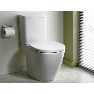 Унитаз-компакт безободковый Ideal Standard Connect Aquablade Cube с сиденьем микролифт (E042901, E797001, E772401)