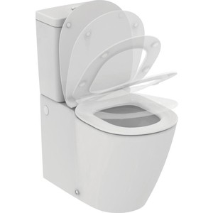 Унитаз-компакт безободковый Ideal Standard Connect Aquablade Cube с сиденьем микролифт (E039701, E797001, E772401)