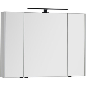 Зеркальный шкаф Aquanet Латина 100 с светильником, белый (179636, 179947)