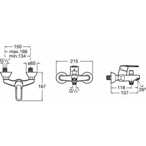 Смеситель для ванны Roca Victoria хром (5A0225C0M)
