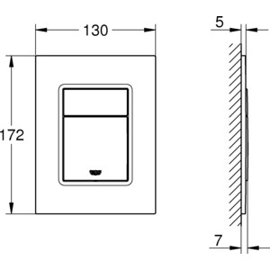 Кнопка смыва Grohe Skate Cosmopolitan S хром (37535000)