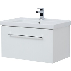 Тумба под раковину Dreja Big Inn 80 с ящиками, белый глянец (77.0203W)