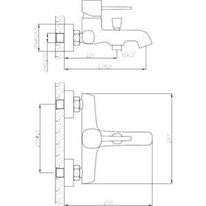 Смеситель для ванны Orange Karl хром (M05-100cr)