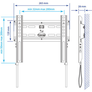 Кронштейн Kromax FLAT-5 black