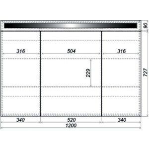 Зеркальный шкаф Dreja Uni 120 (99.9013)
