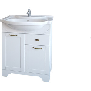 Тумба под раковину Dreja Antia 65 2 дверки, 1 ящик, капучино (99.0401)