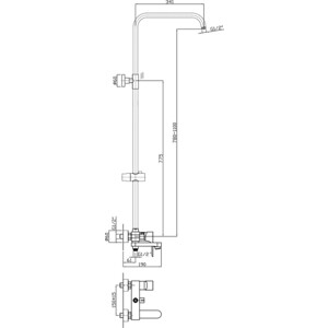 Душевая система Orange Otto со смесителем, хром (M22-911cr)