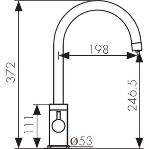 Смеситель для кухни Kaiser Merkur Black-Mat под фильтр черный матовый (26744-9)