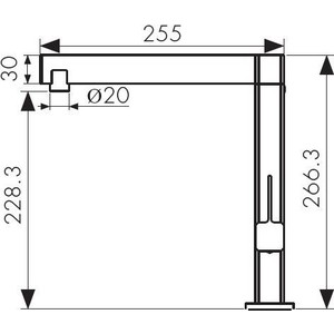 Смеситель для кухни Kaiser Vico Silver серебро (30044-5)