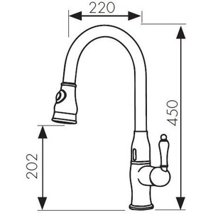 Смеситель для кухни Kaiser Vincent-Sensor сенсорный с выдвижной лейкой, хром (31366)