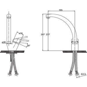 Смеситель для кухни Kaiser County черный (55244-9)