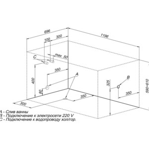 Акриловая ванна Aquanet West 120x70 с каркасом и панелью (205558, 243800)