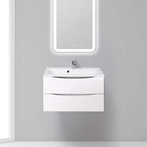 Тумба с раковиной BelBagno Marino 80 bianco lucido (MARINO-800-2C-SO-BL-P, BB800/450-LV-MR-PR)