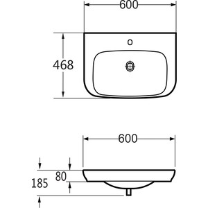 Раковина мебельная BelBagno Alpina 60 (ALP-600-CB-LVB)