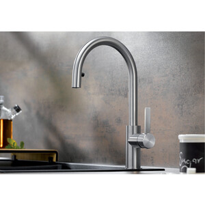 Смеситель для кухни Blanco Candor-S выдвижной излив, нержавеющая сталь (523121)