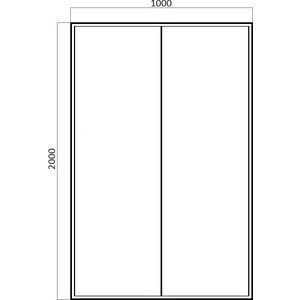 Душевая дверь Bravat Drop 100x200 прозрачная, хром (BD100.4120A)