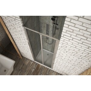 Душевая дверь Bravat Drop 100x200 прозрачная, хром (BD100.4120A)