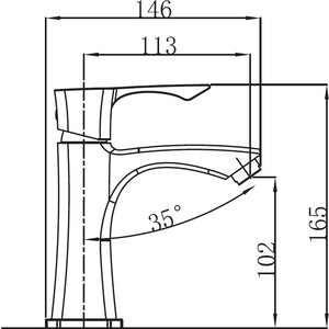 Смеситель для раковины Kaiser Boss хром (51011)