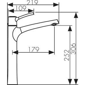Смеситель для раковины Kaiser Stick высокий, хром (49133)