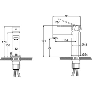 Смеситель для раковины Kaiser Sonat хром (34011)
