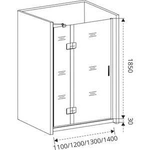 Душевая дверь Good Door Saturn WTW-120-C-CH-R 120x185 правая, прозрачная, хром (СА00008)