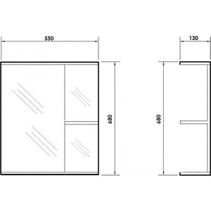 Тумба с раковиной Orange Рио 50 белый (Ri-50TU+RA)