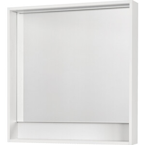 Зеркало Акватон Капри 80 белый, с подсветкой, полочка (1A230402KP010)