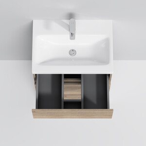 Тумба под раковину Am.Pm Gem S 60 три ящика, светлый дуб (M91FSX0602OF)