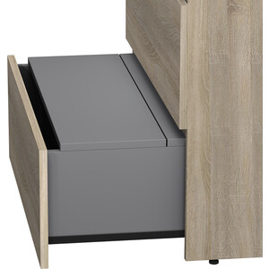 Тумба с раковиной Am.Pm Gem S 75 три ящика, светлый дуб (M91FSX0752OF, M90WCC0752WG)