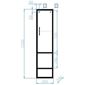 Пенал Style line Лофт 30 Бетон (ЛС-000010025)