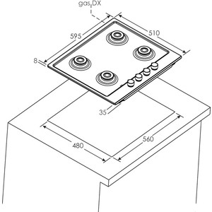 Газовая варочная панель Candy CHW 6 BR4 WGTGH