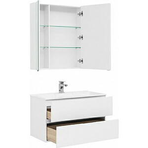 Тумба под раковину Aquanet Алвита 90 белая (235340)