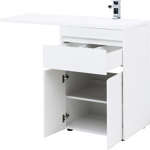 Мебель для ванной Aquanet Токио 130 напольная, правая, белая, под стиральную машину